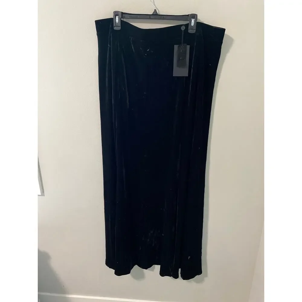 New Killstar Void Viper Velvet Maxi Skirt Black Plus Size 4XL NWT - Picture 2 of 6